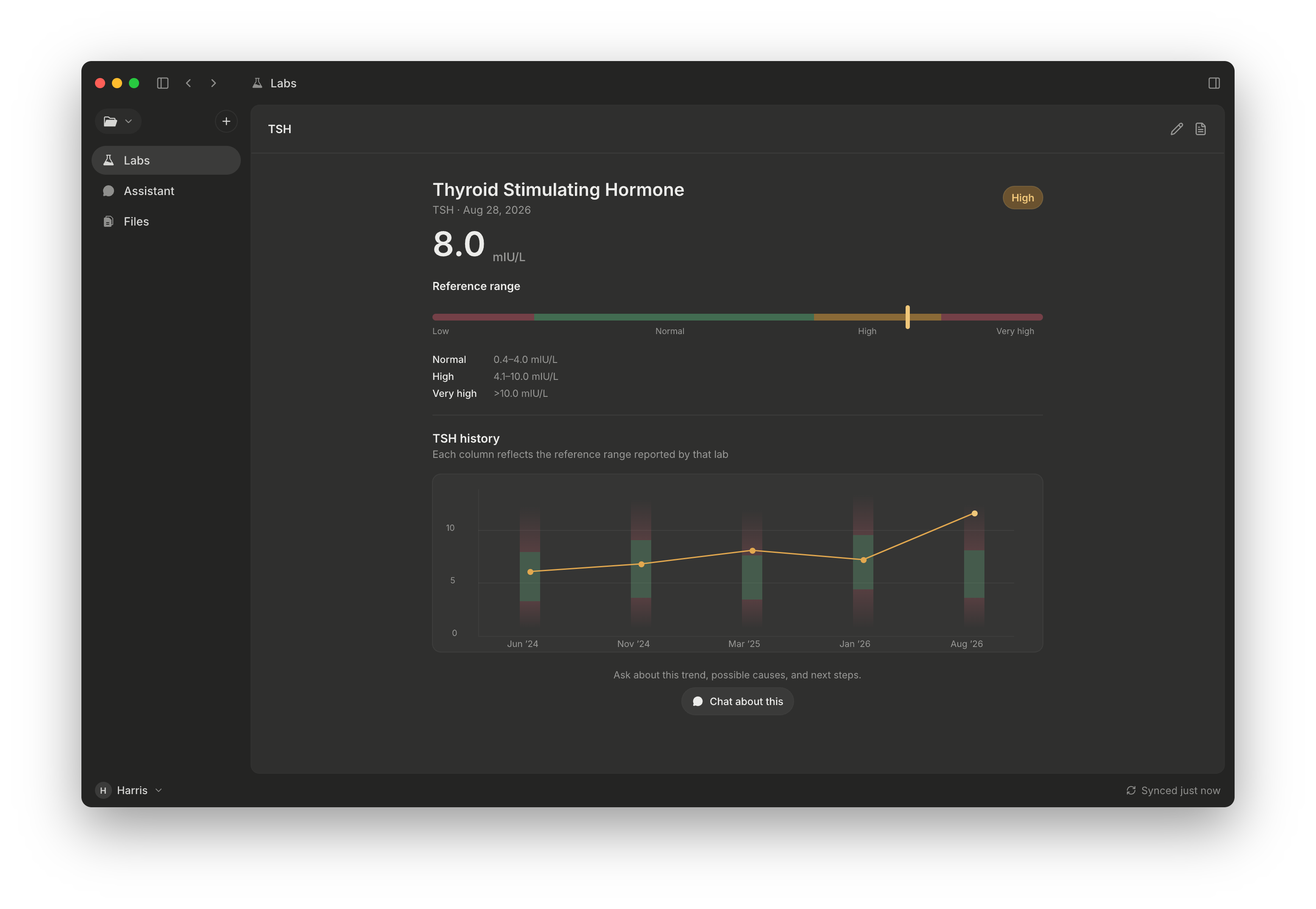 Report details on desktop